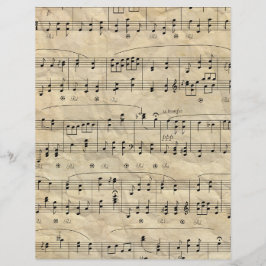 Vintage Sheet Music Notes Scrapbook Paper