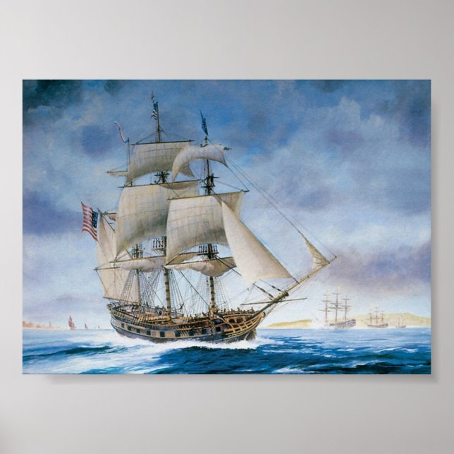 Vintage Ship Poster (Frente)