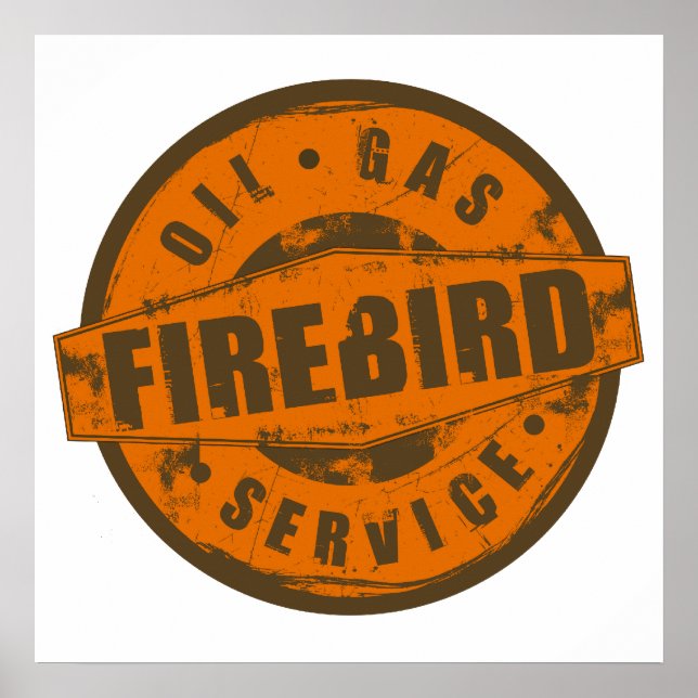 Vintage Sinal Firebird Poster (Frente)