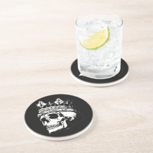 Vintage Skull King Com Porta copos De Bebida Coroa
