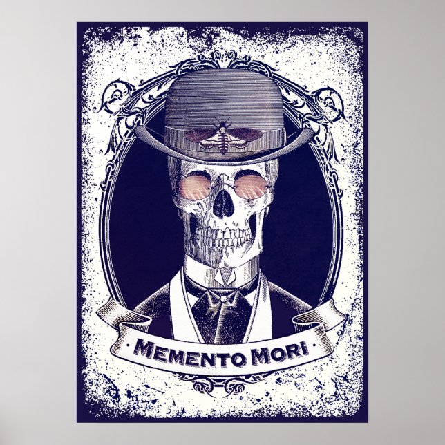 Vintage Skull Memento Mori poster (Frente)