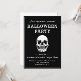 Vintage Skull Spooky Festa de Halloween Convite