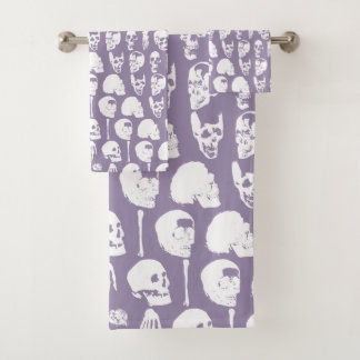 Vintage Skulls Pastel Bath Toalha