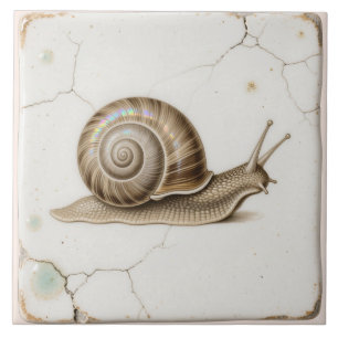 Vintage Snail Azulejo cerâmico