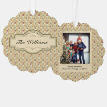 Vintage Snowman e Árvore de Natal Personalizada