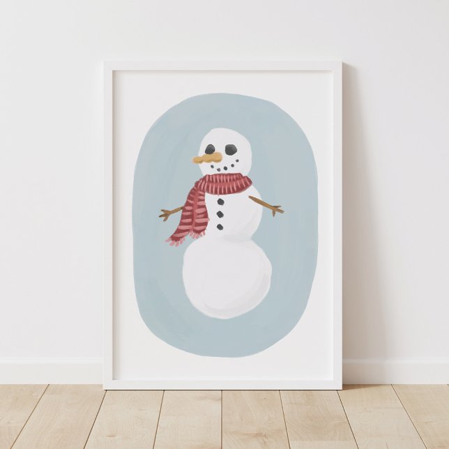 Vintage Snowman Poster (Criador carregado)