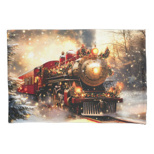 Vintage Snowy Night Christmas Train Express