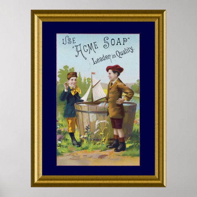Vintage Soap Ad Art Poster (Frente)