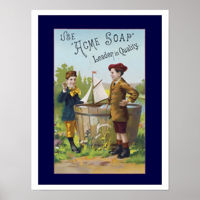 Vintage Soap Ad Art Poster (Frente)