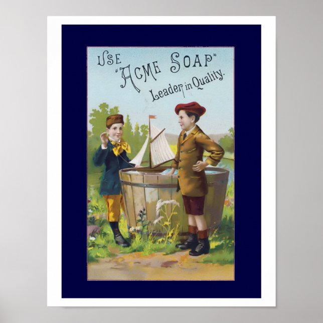 Vintage Soap Ad Art Poster (Frente)