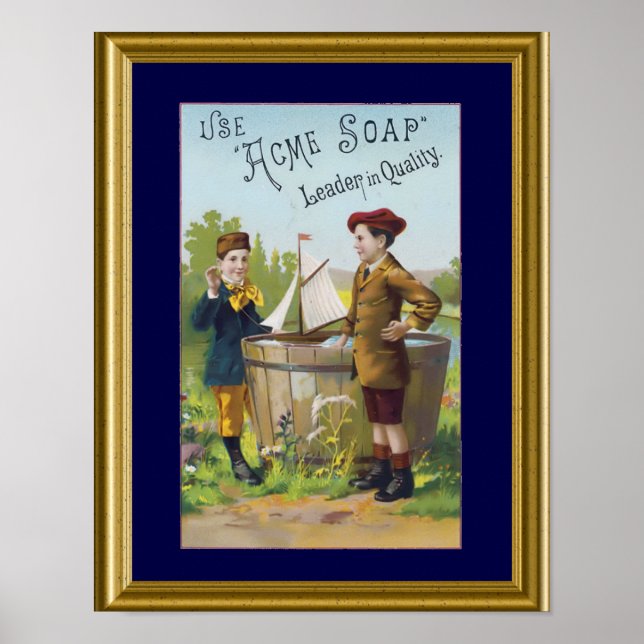 Vintage Soap Ad Art Poster (Frente)