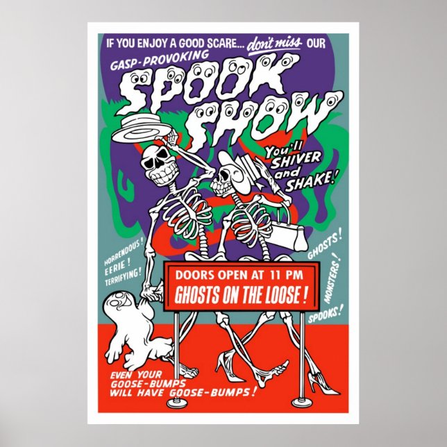 Vintage Spook Show Poster (Frente)