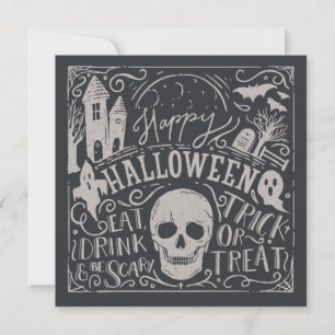 Vintage Spooktacular Halloween   Convite de festas