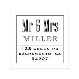 Vintage Sr. e Sra. | Carimbo de Endereço de Devolu