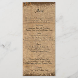 Vintage Steampunk Bride Wedde Menu