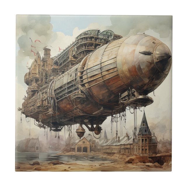 Vintage Steampunk Zeppelin (2) (Frente)