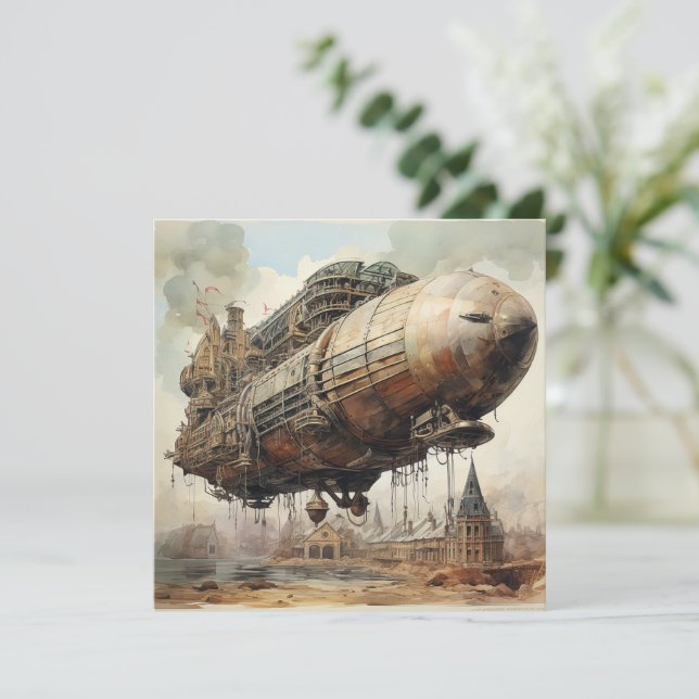Vintage Steampunk Zeppelin (2) (Em pé/Frente)