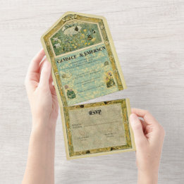 Vintage Storybook Forest - Tudo em um Convite de c