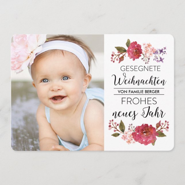 Vintage-Strauß Urlaub Foto-Gruß (Frente)