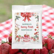 Vintage Strawberry Berry First Birthday 