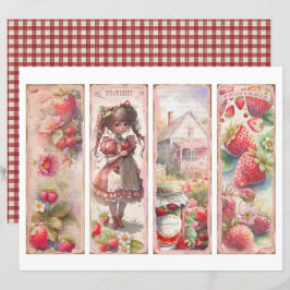 Vintage Strawberry Farm Scrapbook Paper