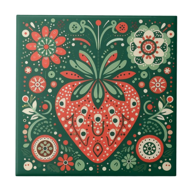 Vintage Strawberry tile (Frente)