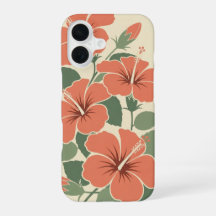Vintage Stylized Hibiscus