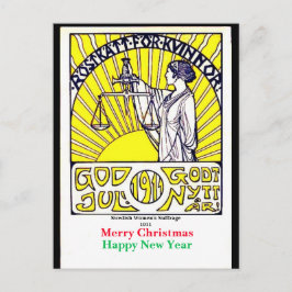 Vintage, Suffrage, cópia do cartão postal de Natal