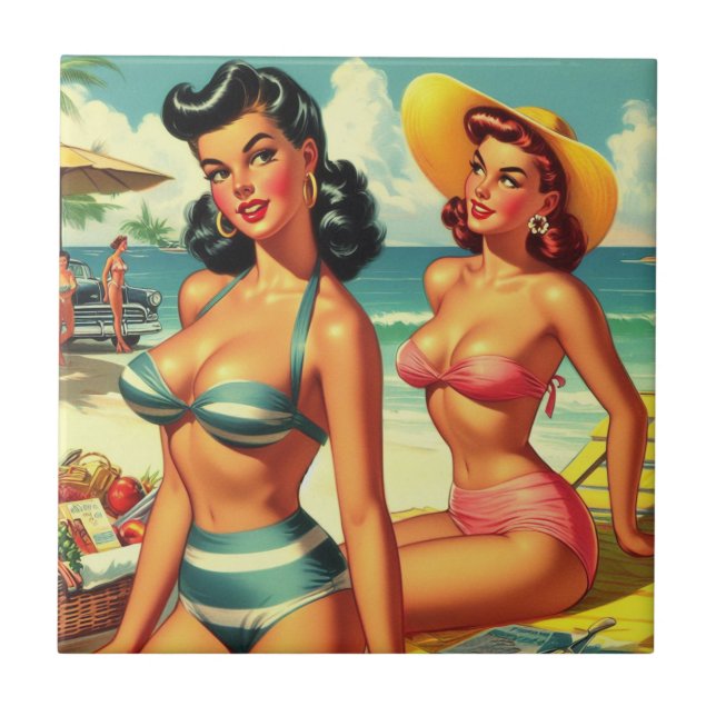 Vintage Summer Beach Pin Ups (Frente)