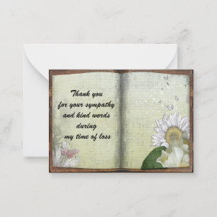 Vintage Sunflower Cartões de agradecimentos