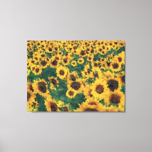 Vintage Sunflower painting art - Canvas (Frente)
