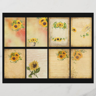 Vintage Sunflower Scrapbook ATC