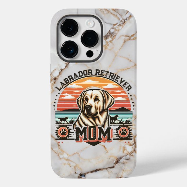 Vintage Sunset Serenity Labrador Retriever Dog Mãe (Verso)