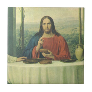 Vintage Supper em Emaús com Cristo de Jesus
