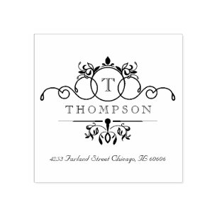 Vintage Swirls Monograma - Carimbo