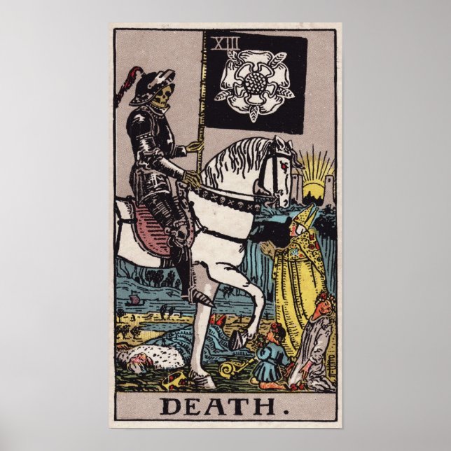 Vintage Tarot Death poster (Frente)