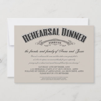 Vintage Taupe Janto de Ensaio de Casamento Convite
