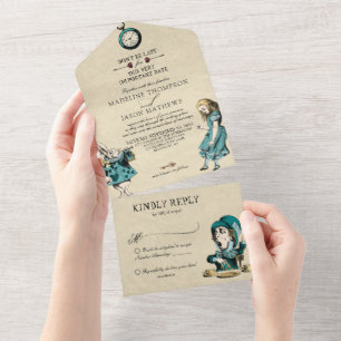 Vintage Teal Dourada Alice no Casamento das Maravi