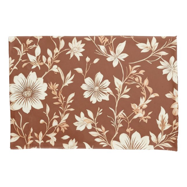 Vintage Terracotta Seamless Boho Floral Patterno (Frente)
