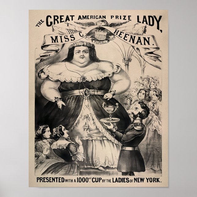 Vintage "The Fat Lady" Poster (Frente)