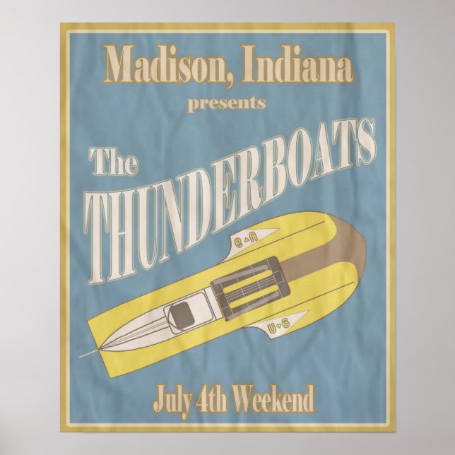 Vintage Thunderboat Regatta Poster (Frente)