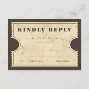 Vintage Ticket RSVP