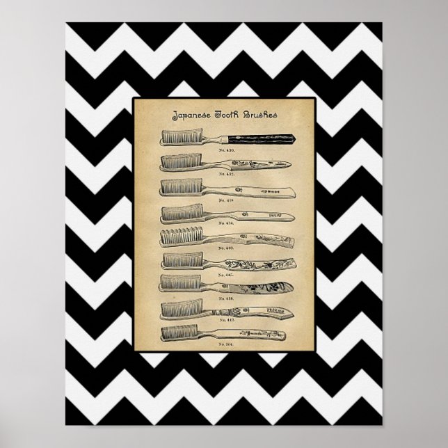 Vintage Toothbrush Poster (Frente)