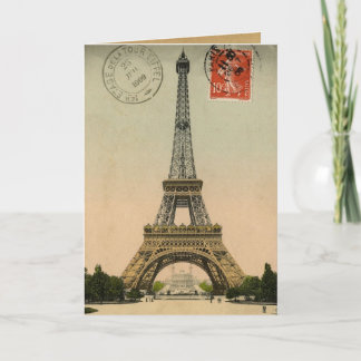 Vintage Torre Eiffel Único Paris França - Cartões