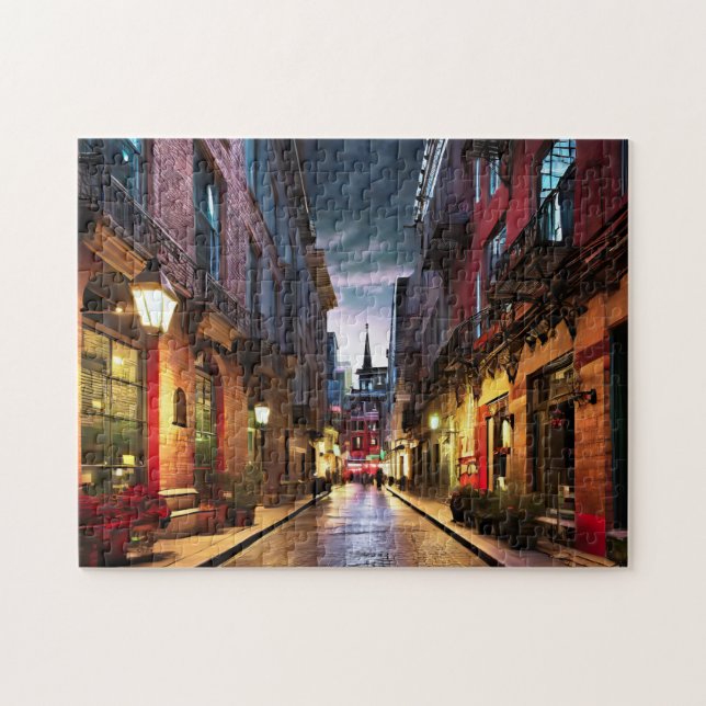 Vintage Town 1 Easy Brain Art Quebra-cabeça (Horizontal)