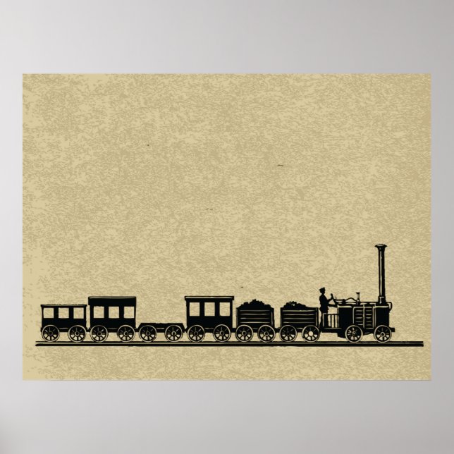 Vintage Train Poster (Frente)