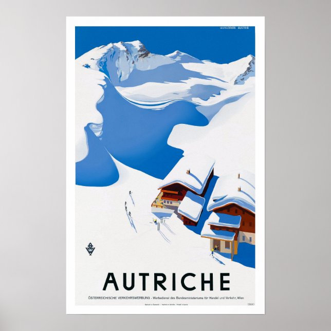 Vintage Travel Poster - Autriche Austria (Frente)