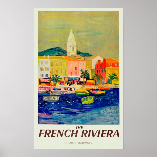 Vintage Travel Poster - France Riviera (Frente)