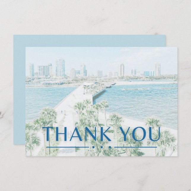 Vintage Tropical Obrigado Cartões (Frente/Verso)