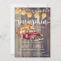 Vintage Truck Rustic Barnwood Autumn Birday